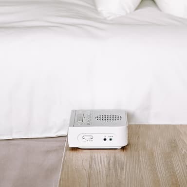 Sangean RCR-5 Klockradio FM, AM AUX Silver, Vit