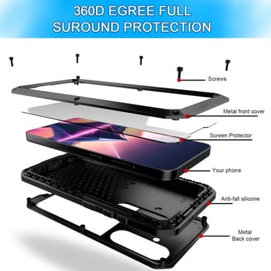 Samsung Galaxy S24 Fodral Pansar skydd Fodral Skal + härdat glas