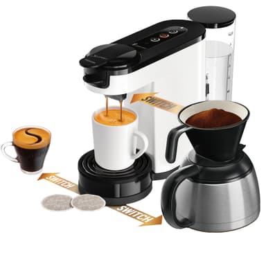 Senseo Switch 3in1 kaffebryggare Base+ (vit)