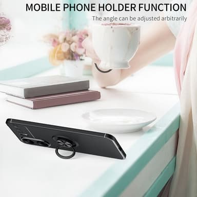 För Xiaomi Redmi 13C Hybrid skal Finger Ring Metall Plåt
