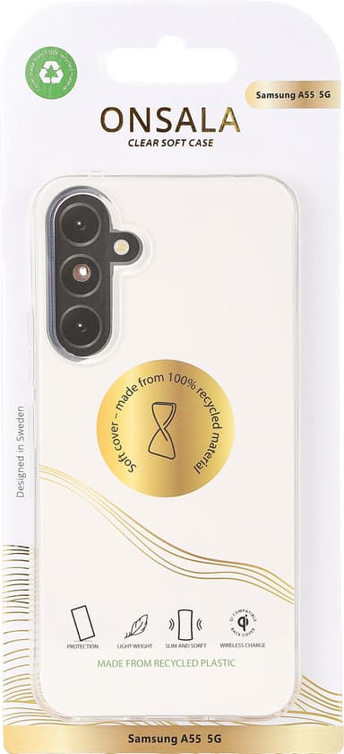 Onsala Samsung Galaxy A55 5G genomskinligt skal (transparent)