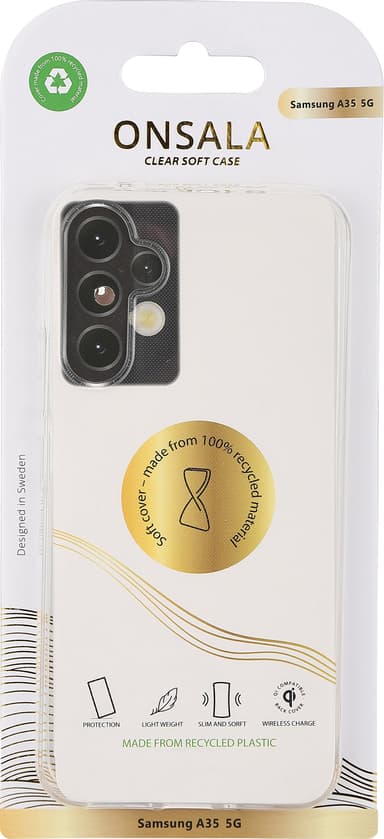 Onsala Samsung Galaxy A35 5G genomskinligt skal (transparent)