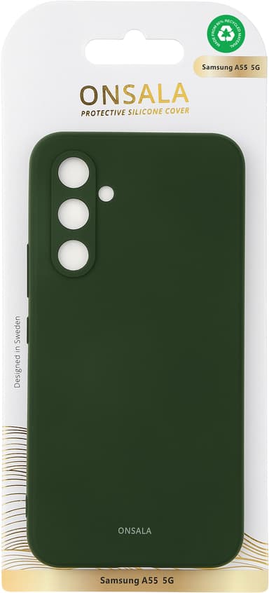 Onsala Samsung Galaxy A55 5G silikonskal (grön)