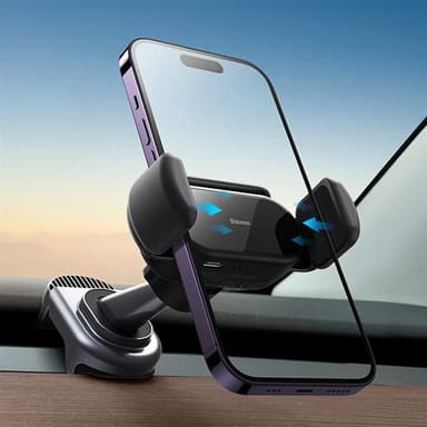 Baseus Mobilhållare med solcellspanel till Tesla Model 3 / Y - Svart