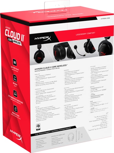 HyperX Cloud II draadloze gamingheadset voor PC, Xbox HyperX Cloud II draadloze gamingheadset voor PC, Xbox