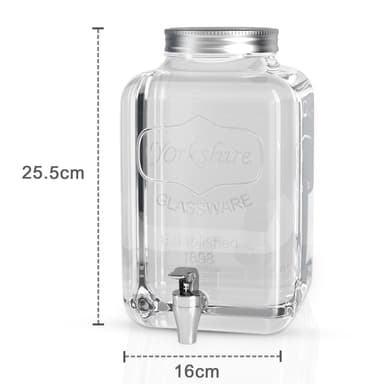 Dryckesdispenser 4 L med kran Glasbehållare