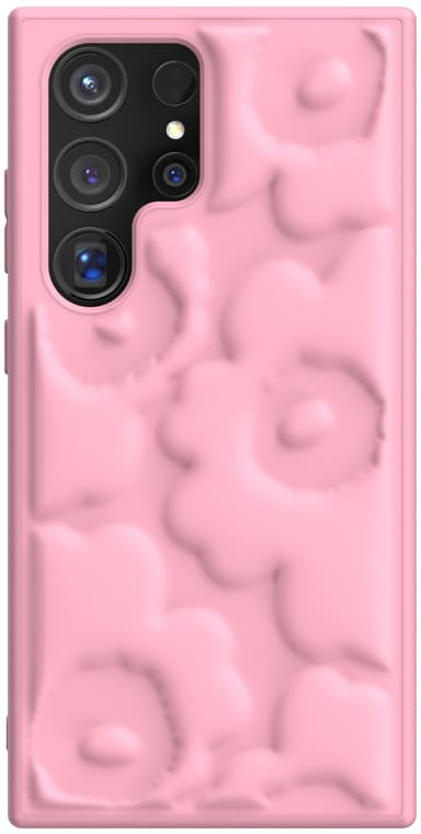 Samsung Galaxy S24 Ultra Marimekko Embossed fodral (rosa)