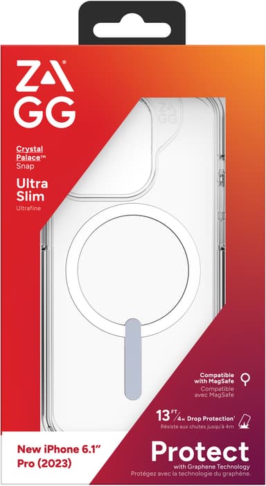 Zagg iPhone 15 Pro Crystal Palace Snap fodral (klart)