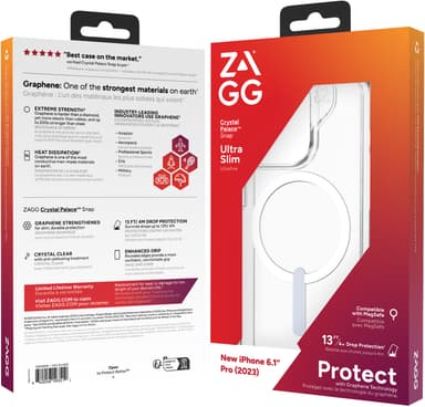 Zagg iPhone 15 Pro Crystal Palace Snap fodral (klart)