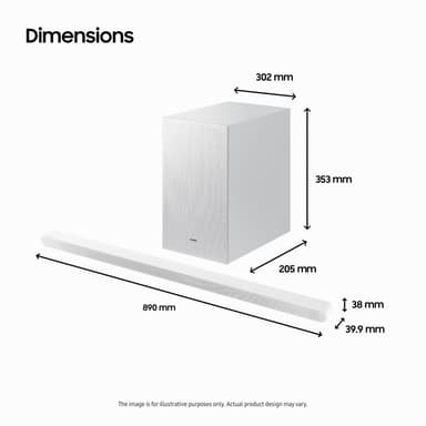 Samsung 3.1ch HW-S711D soundbar (vit)