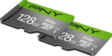 PNY Elite MicroSD-kort 128 GB (2-pack)