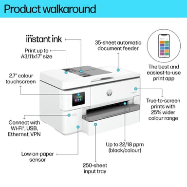 HP OfficeJet Pro 9720e AIO bläckstråleskrivare