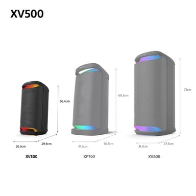 Sony SRS-XV500 trådlös partyhögtalare (svart)