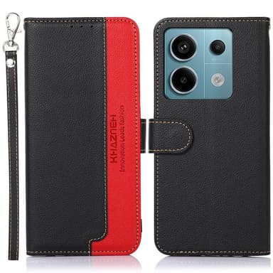 För Xiaomi Redmi Note 13 Pro 5G Fodral Skal KHAZNEH Svart-Röd