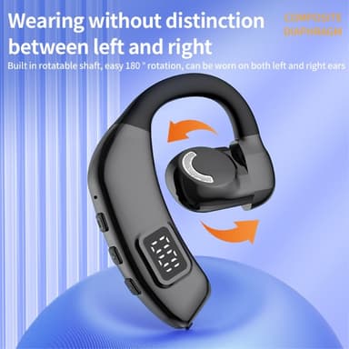 X30 Bluetooth 5.4 Single in-Ear hörlurar Trådlös Hook - Svart