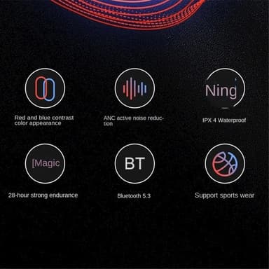 XIAOMI hörlurar Bluetooth 5.3 Sport brusreducerande hörlurar
