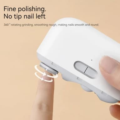 XIAOMI Elektrisk nagelklippare 2 hastigheter polering trimmer
