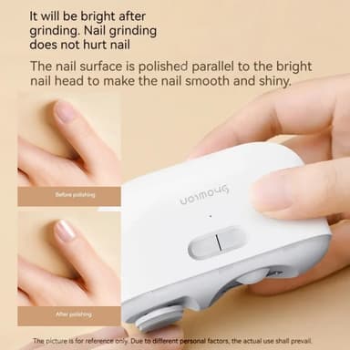 XIAOMI Elektrisk nagelklippare 2 hastigheter polering trimmer