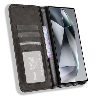 Samsung Galaxy S24 Ultra Plånboksfodral  - Svart
