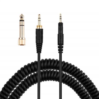 Spiral ljudkabel till Audio Technica ATH-M40X