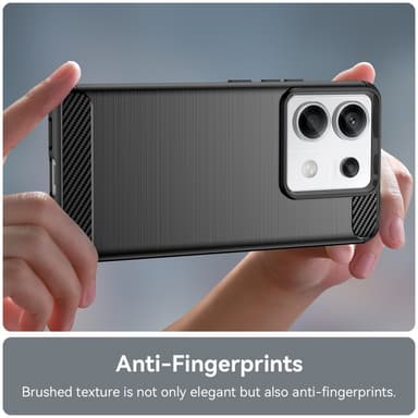 SKALO Xiaomi Redmi Note 13 Pro 5G Armor Carbon Stöttåligt TPU-skal - Svart