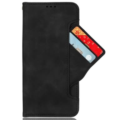 SKALO OnePlus 12R 5G 6-FACK Plånboksfodral - Svart