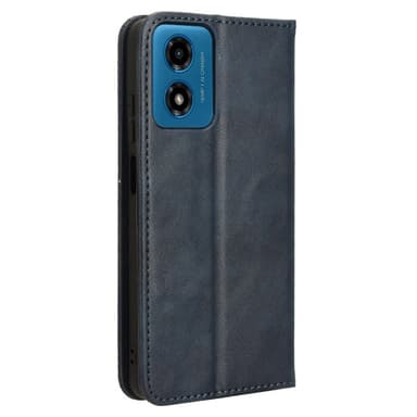 SKALO Motorola Moto G04 Embossed Premium Plånboksfodral - Blå