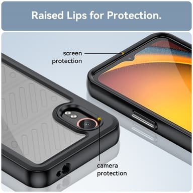 SKALO Samsung Xcover 7 Armor Hybrid Bumper Skal - Svart