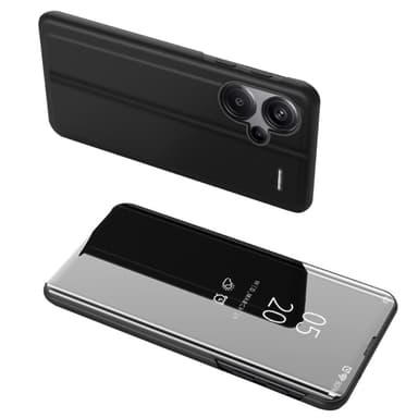 SKALO Xiaomi Redmi Note 13 Pro+ Clear View Spegel fodral - Svart