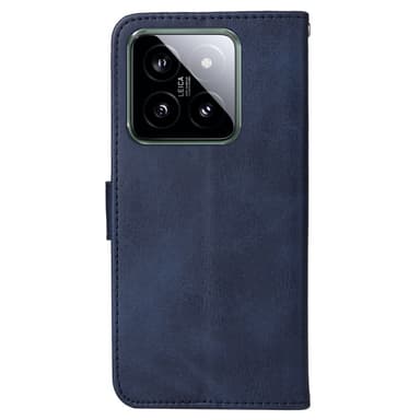 SKALO Xiaomi 14 5G PU-Läder Plånboksfodral - Blå