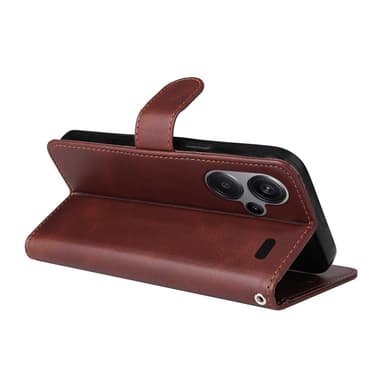 SKALO Xiaomi Redmi Note 13 Pro+ PU-Läder Plånboksfodral - Brun