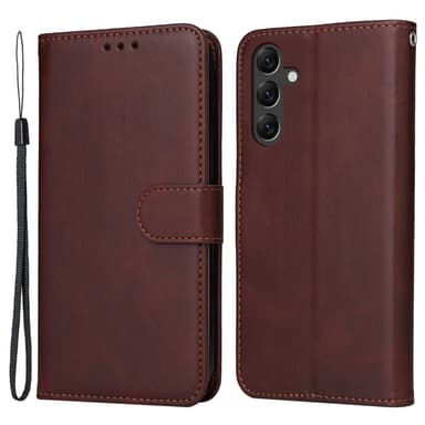 SKALO Samsung A15 5G PU-Läder Plånboksfodral - Brun