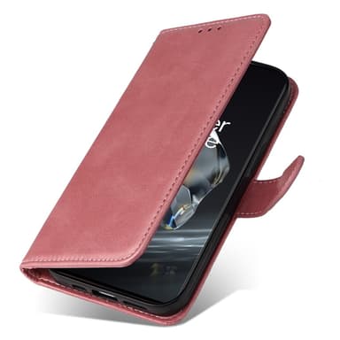 SKALO OnePlus 12R 5G PU-Läder Plånboksfodral - Rosa