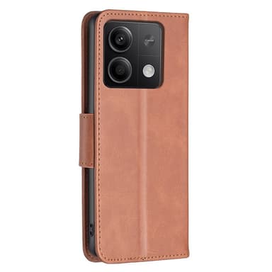SKALO Xiaomi Redmi Note 13 4G Plånboksfodral i PU-Läder - Brun