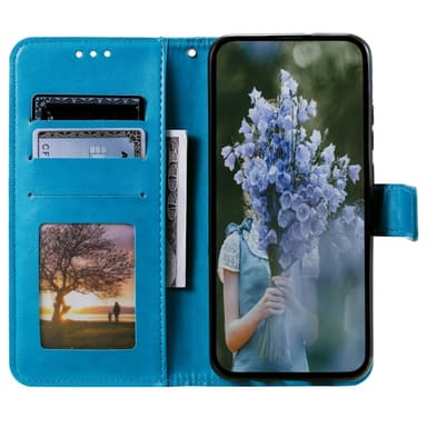 SKALO Samsung A15 4G Mandala Plånboksfodral - Blå