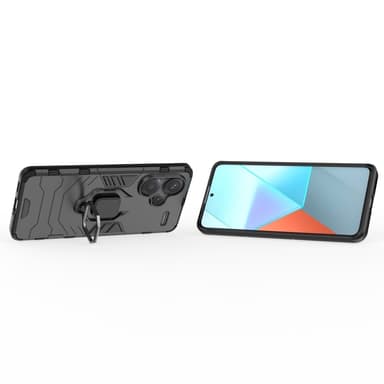 SKALO Xiaomi Redmi Note 13 Pro+ Armor Hybrid Metallring skal - Svart