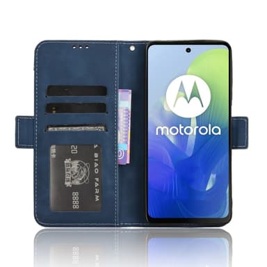 SKALO Motorola Moto G04 6-FACK Plånboksfodral - Blå