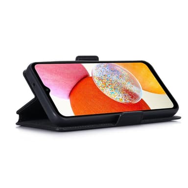 SKALO Samsung A25 5G MUXMA Saffiano PU-Läder Plånboksfodral - Svart