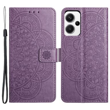 SKALO Xiaomi Redmi Note 13 Pro+ Mandala Plånboksfodral - Lila