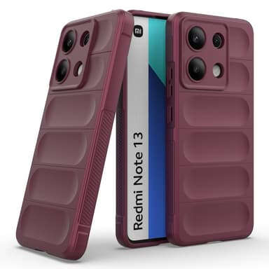SKALO Xiaomi Redmi Note 13 4G Rugged Bumpers TPU-Skal - Vinröd
