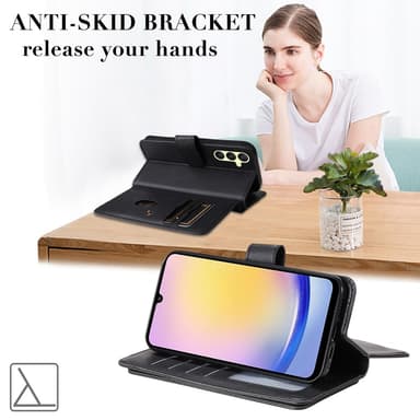 SKALO Samsung A25 5G 10-FACK Plånboksfodral - Svart