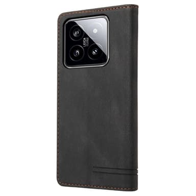 SKALO Xiaomi 14 5G GQ.UTROBE Plånboksfodral i PU-Läder - Svart