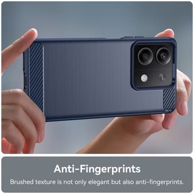 SKALO Xiaomi Redmi Note 13 5G Armor Carbon Stöttåligt TPU-skal - Blå