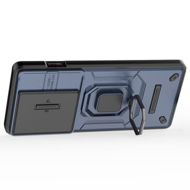 SKALO OnePlus 12R 5G Armor Hybrid Metallring Kameraslider - Blå