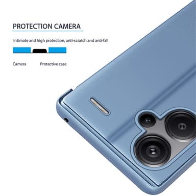 SKALO Xiaomi Redmi Note 13 Pro+ Clear View Spegel fodral - Roséguld