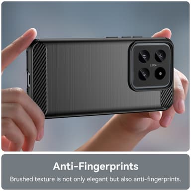 SKALO Xiaomi 14 5G Armor Carbon Stöttåligt TPU-skal - Svart