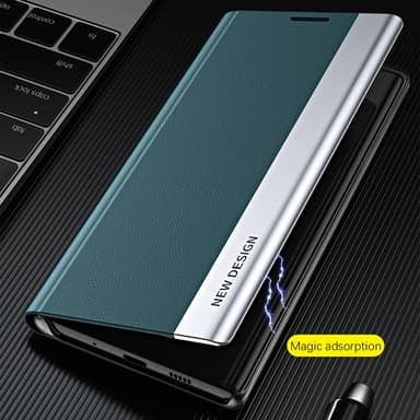 SKALO Xiaomi Redmi Note 13 Pro 5G Ultraslim PU-Läder Fodral - Svart