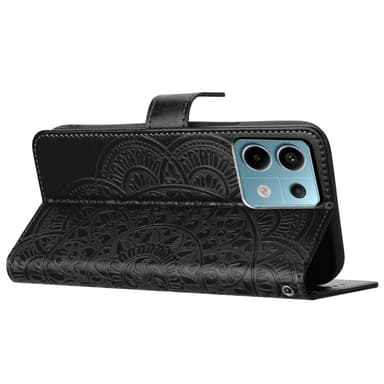 SKALO Xiaomi Redmi Note 13 Pro 5G Mandala Plånboksfodral - Svart