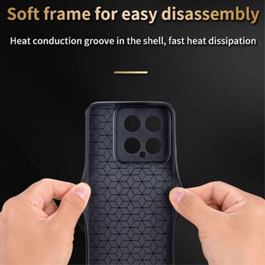 SKALO Xiaomi 14 5G AZNS PU-Läder Skal - Svart