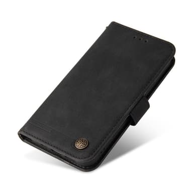 SKALO OnePlus 12R 5G Plånboksfodral i PU-Läder - Svart